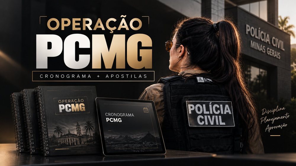 Operação PCMG · Cronograma + Apostilas